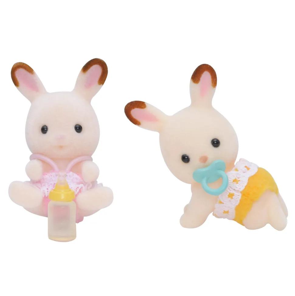 Sylvanian Families Chocolate Rabbit Twin Babies